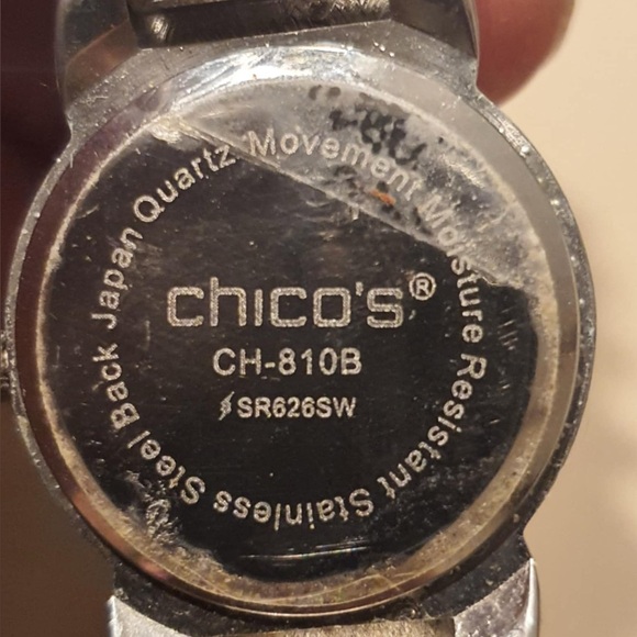 Vintage Chico's CH-810B Silver Love, Hope & Faith Heart Charm Women's Watch - Picture 6 of 6